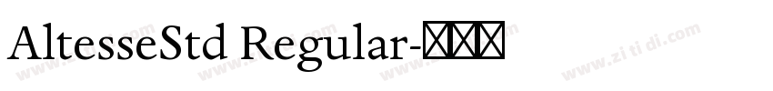 AltesseStd Regular字体转换